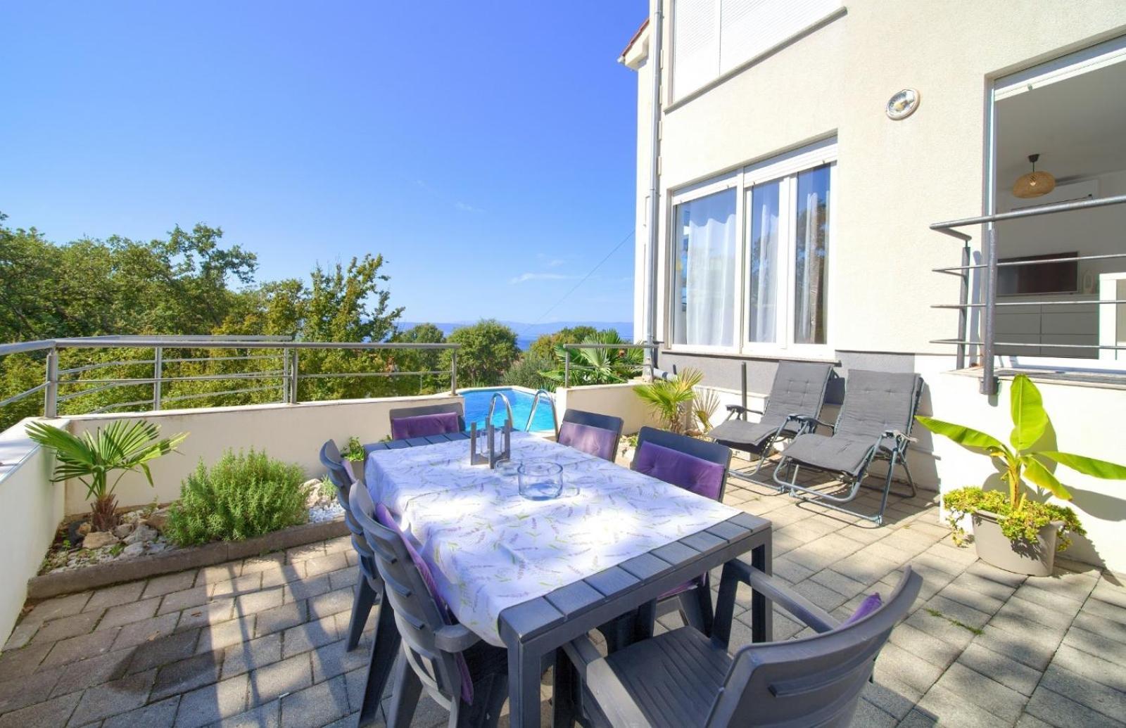 Apartment Sasso Bianco With The Private Pool ニヴィーチェ エクステリア 写真