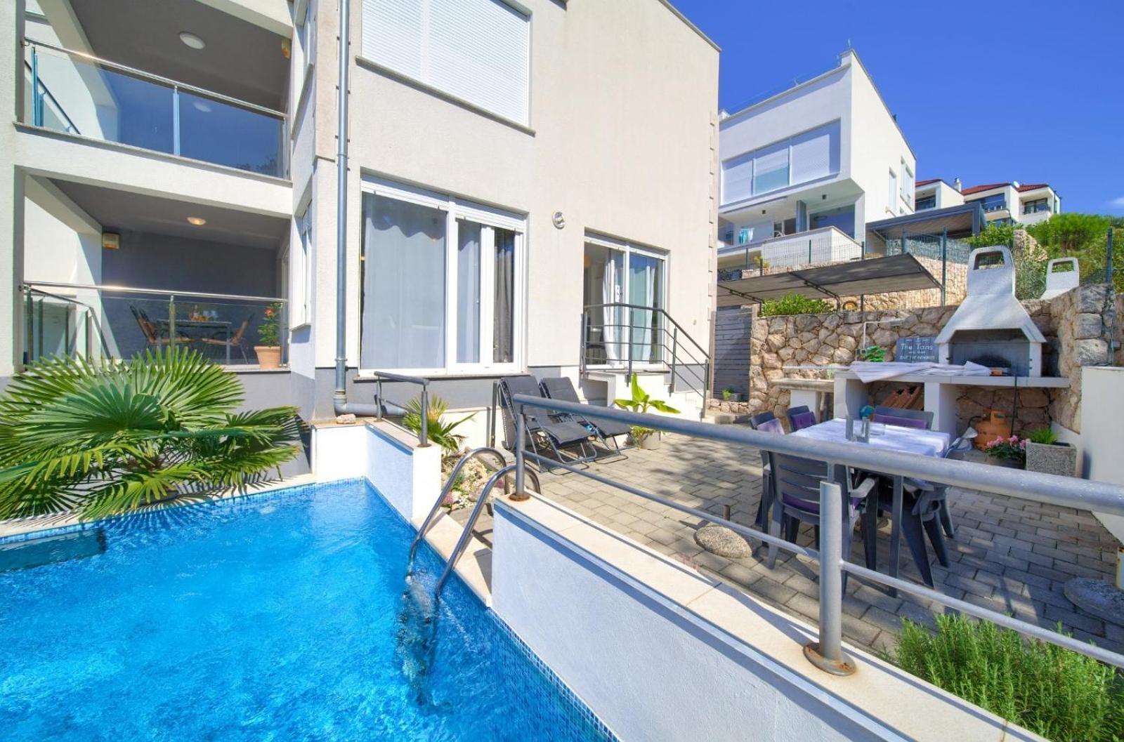 Apartment Sasso Bianco With The Private Pool ニヴィーチェ エクステリア 写真